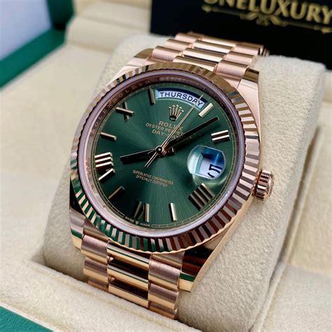 rose gold rolex green face|rolex rose gold price.